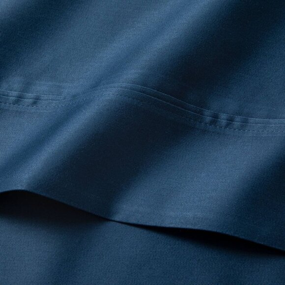 NEW 6pc 800 Thread Count Hotel Sateen Solid Sheet Set - Threshold Graphite Blue - Picture 13 of 13